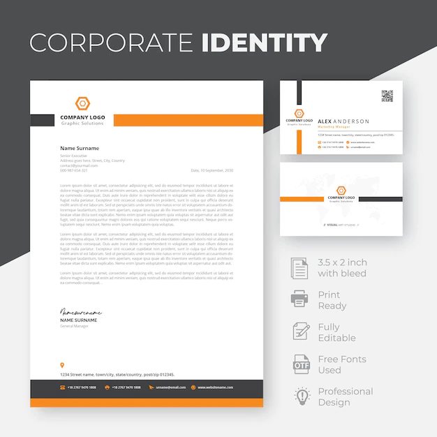 Free Vector | Corporate identity template