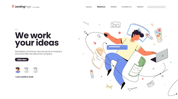 Free Vector | Creative business landing page