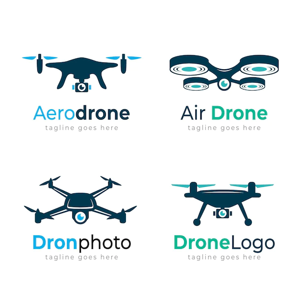 Free Vector | Creative drone logo template collection