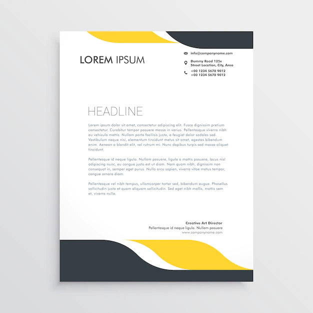 Free Vector | Creative letterhead design template vector