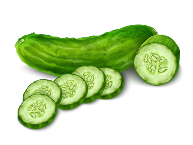 Free Vector | Cucumber isolated on white