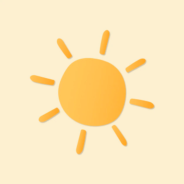 Free Vector | Cute sun sticker, printable weather clipart vector