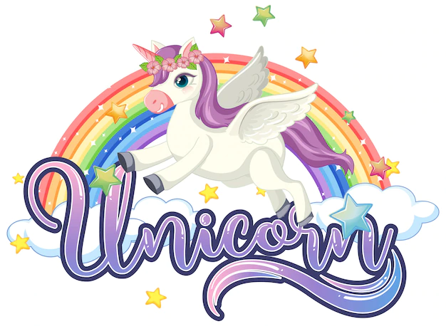 Free Vector | Cute unicorn with unicorn sign