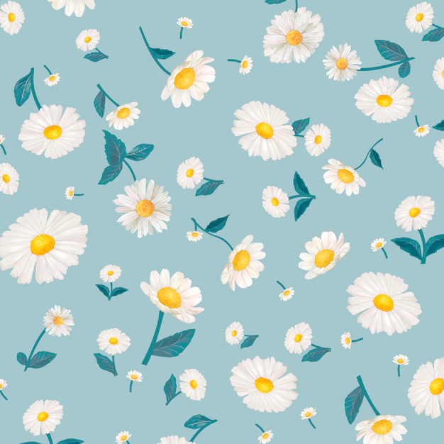 Free Vector | Daisy patterned wallpaper