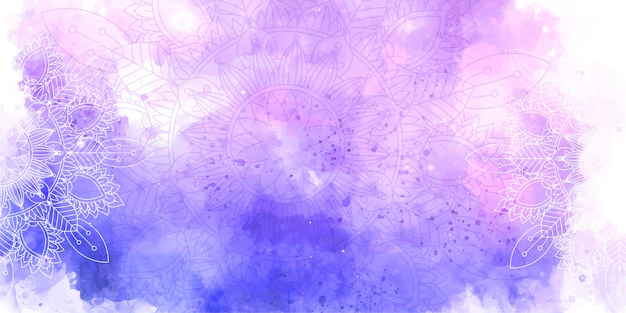 Free Vector | Decorative watercolor texture and mandala design