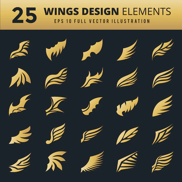 Free Vector | Decorative wings collection
