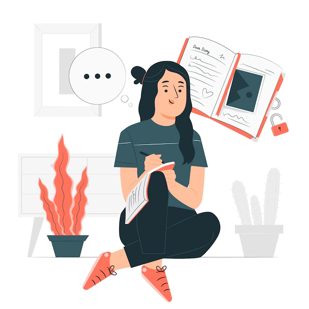 Free Vector | Diary concept illustration