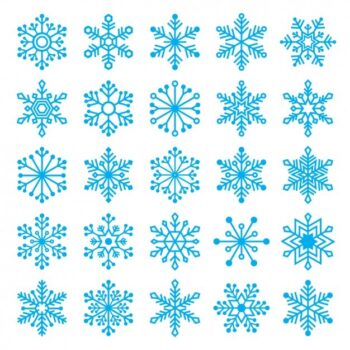 Free Vector | Different snowflakes