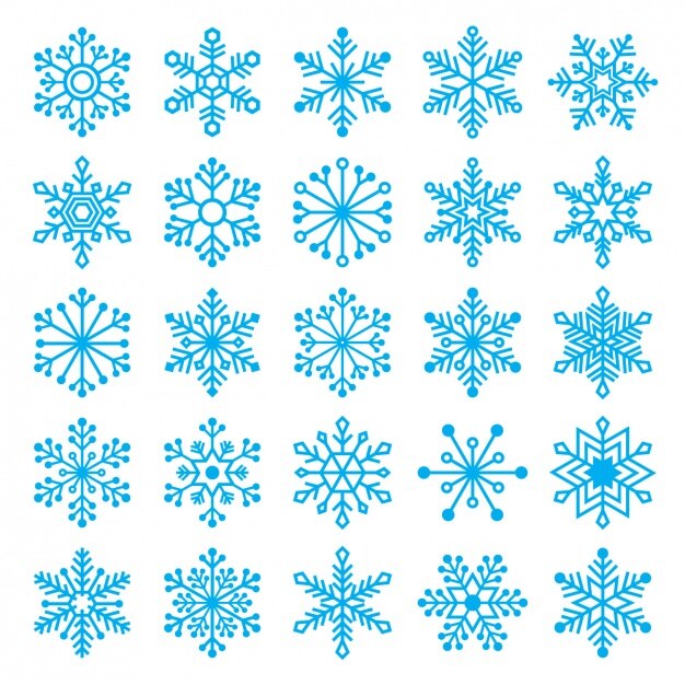 Free Vector | Different snowflakes