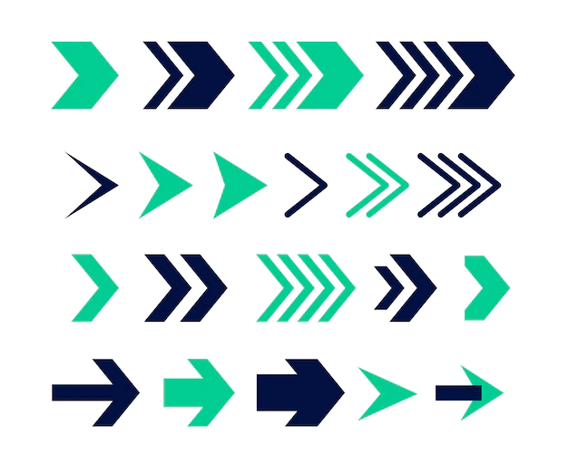 Free Vector | Directional arrow sign or icons set design