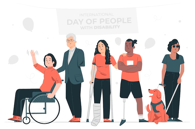 Free Vector | Disabled day concept illustration