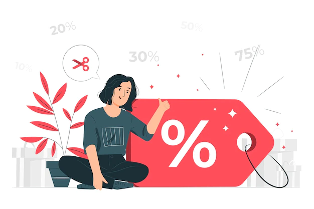 Free Vector | Discount concept illustration