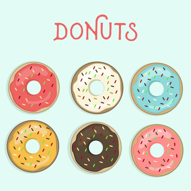 Free Vector | Donut illustrations