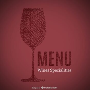 Free Vector | Doodle of wines specialities menu art