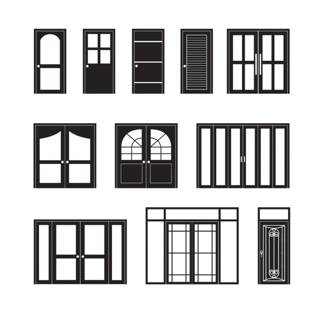 Free Vector | Door icons collection