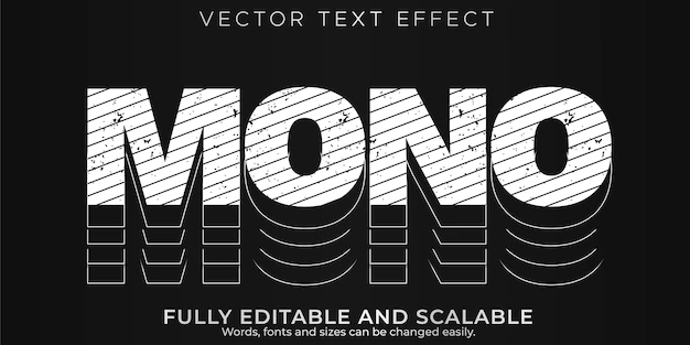 Free Vector | Editable text effect modern, 3d creative and minimal font style