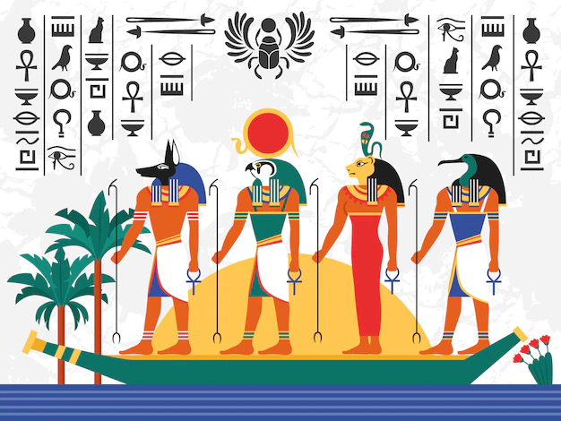 Free Vector | Egypt flat colorful illustration