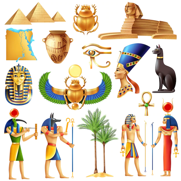 Free Vector | Egypt symbols set