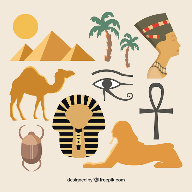 Free Vector | Egyptian culture elements