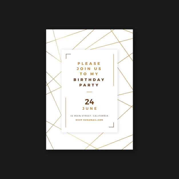 Free Vector | Elegant birthday invitation template