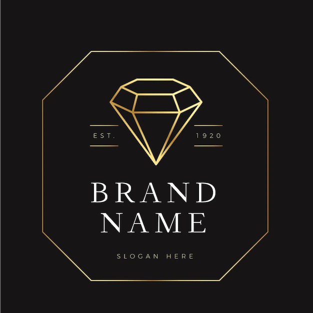 Free Vector | Elegant diamond logo theme