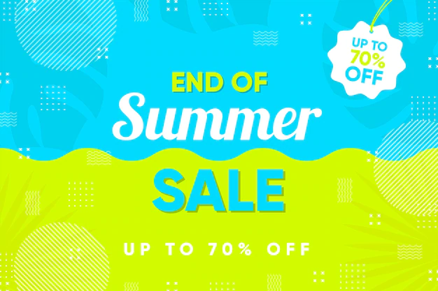 Free Vector | End of season summer sale banner