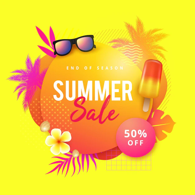 Free Vector | End of season summer sale