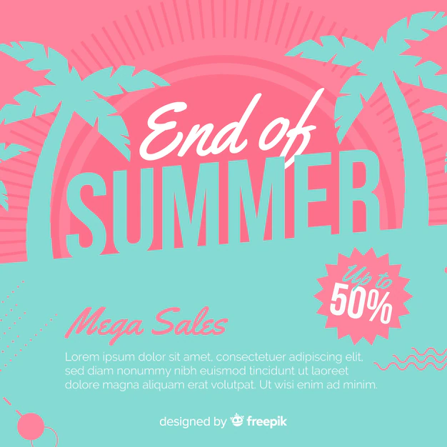 Free Vector | End of summer sales background