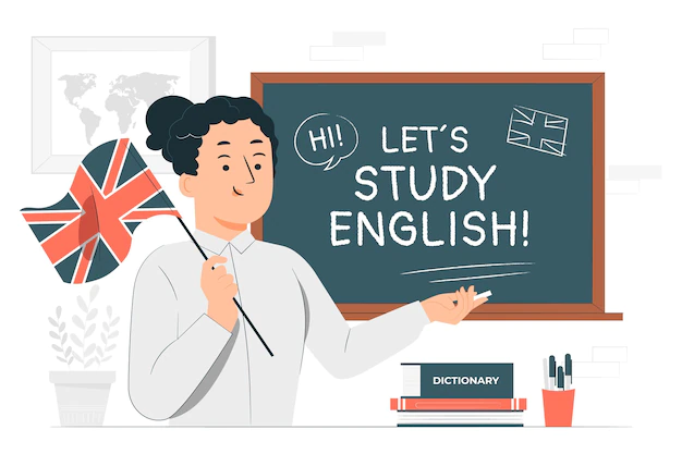 Free Vector | English teacher concept illustration