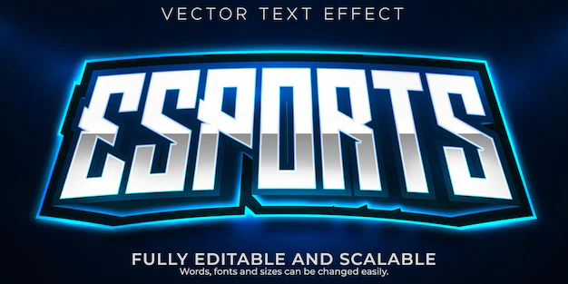 Free Vector | Esport gamer editable text effect, rgb and neon text style