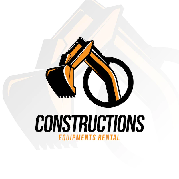 Free Vector | Excavator construction logo