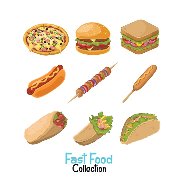 Free Vector | Fast food collection
