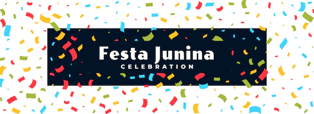 Free Vector | Festa junina celebration confetti banner
