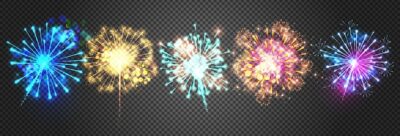 Free Vector | Fireworks illustration of sparkling bright firecracker lights.