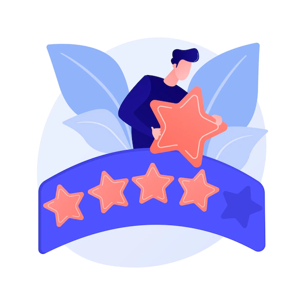 Free Vector | Five star grading. evaluation, rating, estimating. excellent review, customer satisfaction with service, highest score. client feedback concept illustration