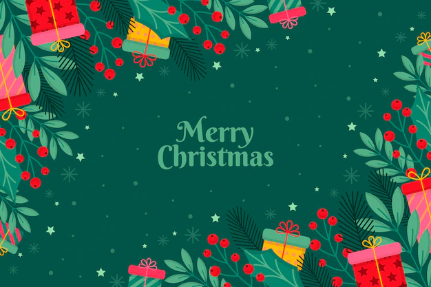 Free Vector | Flat christmas background