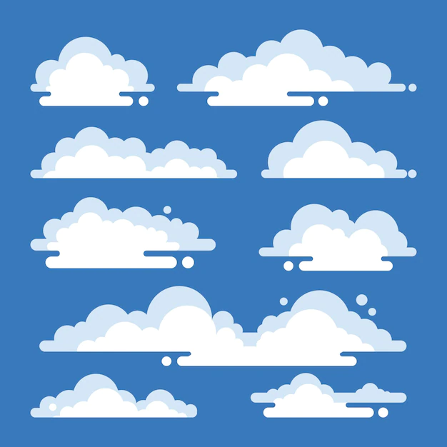 Free Vector | Flat clouds collection