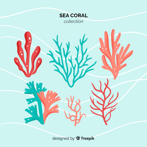 Free Vector | Flat coral collection