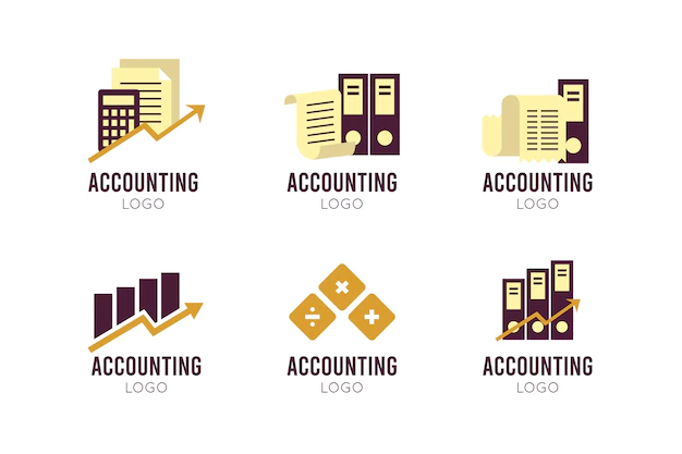 Free Vector | Flat design accounting logo collection