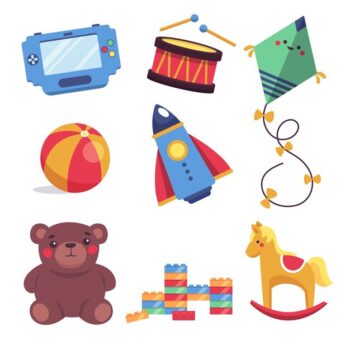 Free Vector | Flat design christmas toy collection