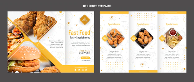 Free Vector | Flat design of food brochure