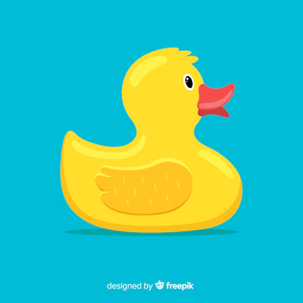 Free Vector | Flat design yellow rubber duck illustration