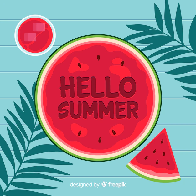 Free Vector | Flat hello summer background
