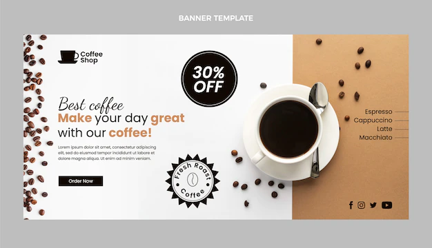 Free Vector | Flat minimal coffee shop sale background