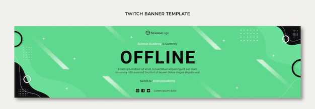 Free Vector | Flat science twitch banner