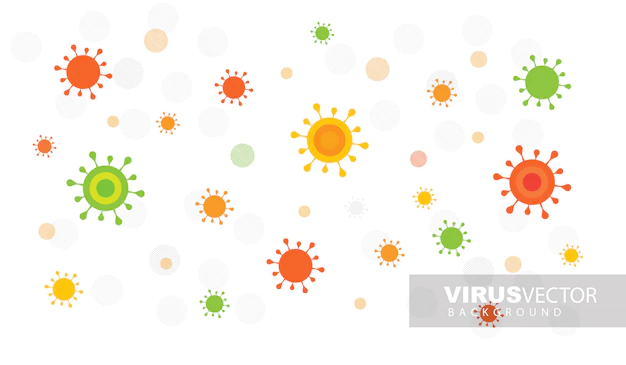 Free Vector | Flat virus  background