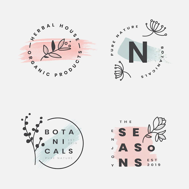 Free Vector | Floral botanical frame collection