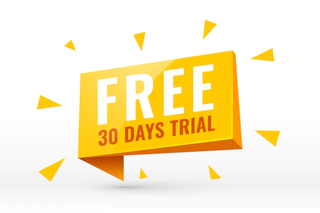 Free Vector | Free 30 days trial banner design