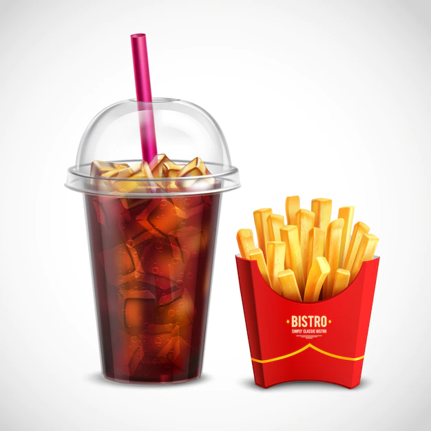Free Vector | French fries and coca cola
