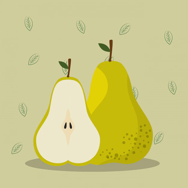 Free Vector | Fresh pears healthy food